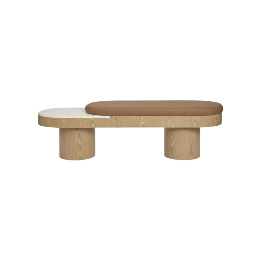 Arlo Bench in Light Oak & Terrazzo