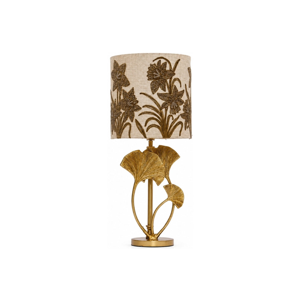 Lotus Leaf Table Lamp/Butternut Shade
