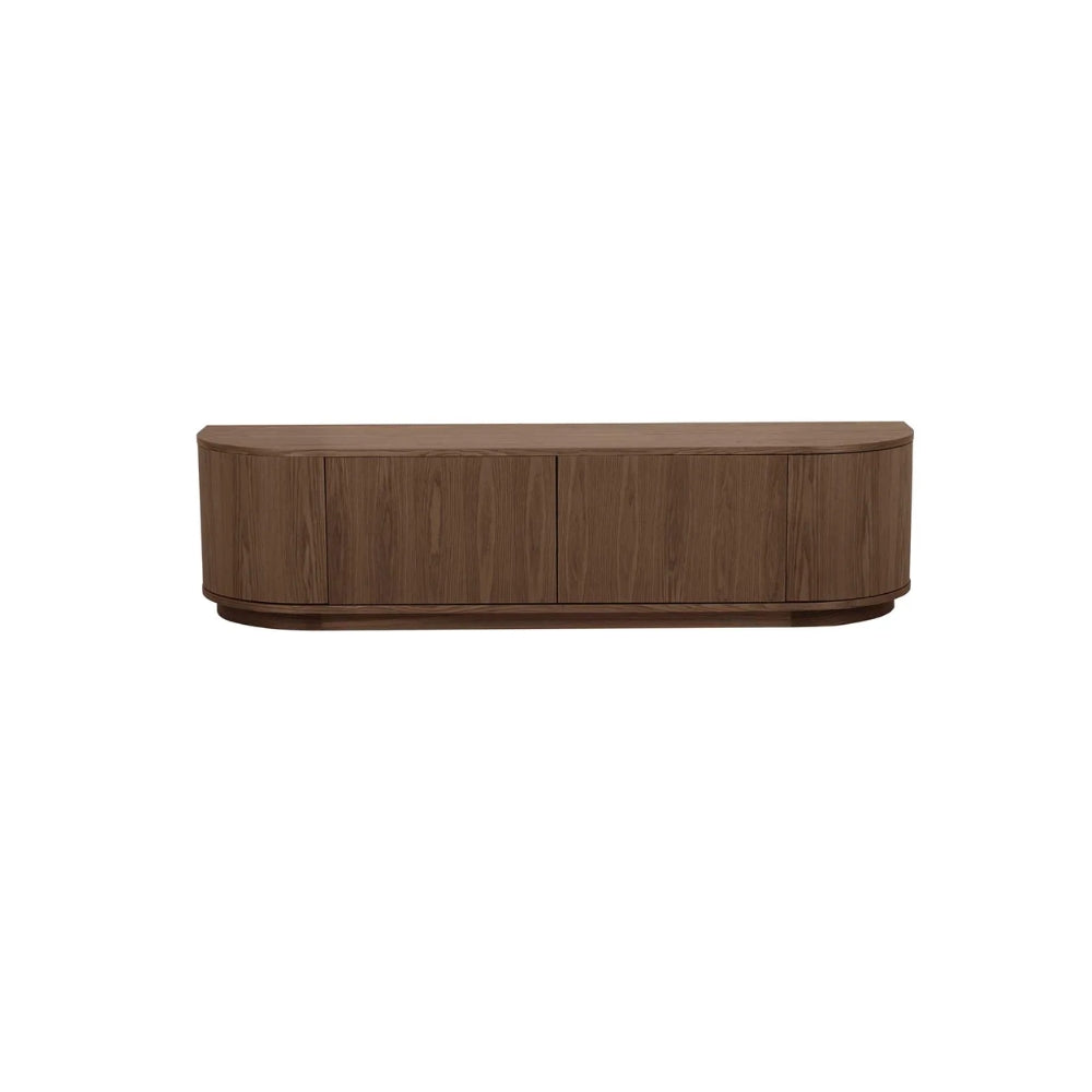 Oberon Crescent TV Unit in Smoked Ash