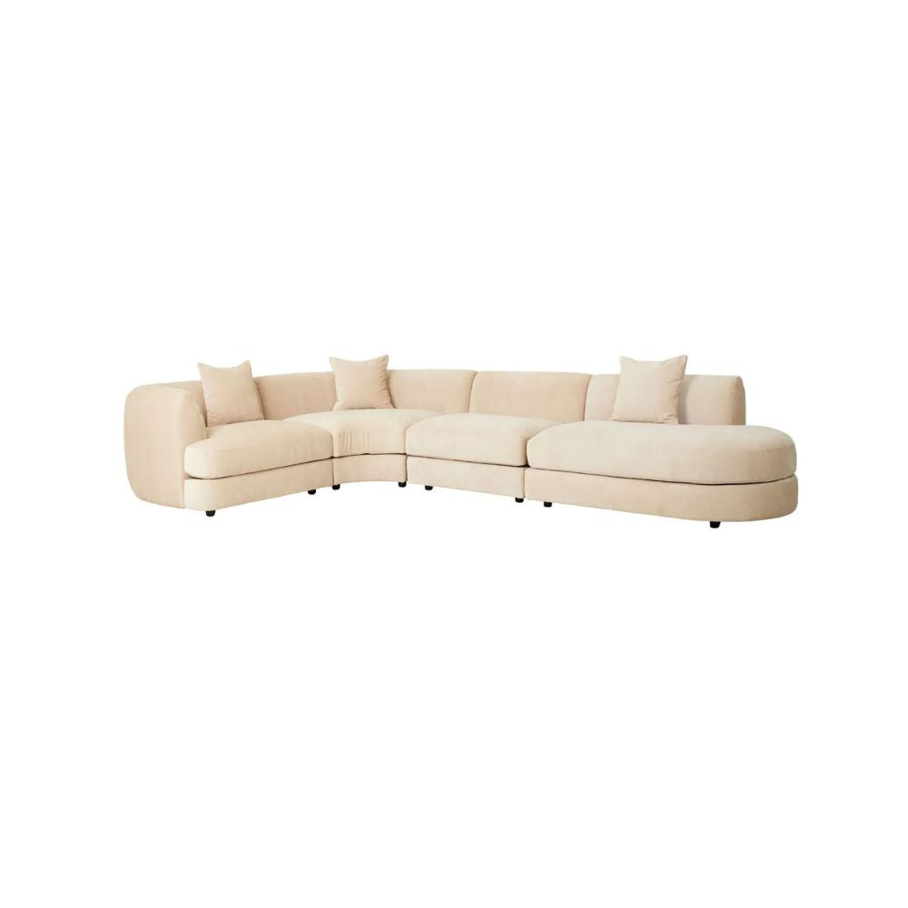 Madrid Curve Sofa Modular in Soft Wheat