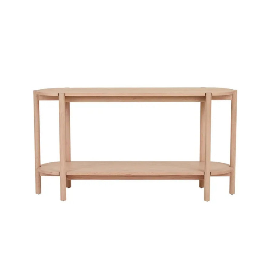 Linea Oslo Oval Console in New Oak