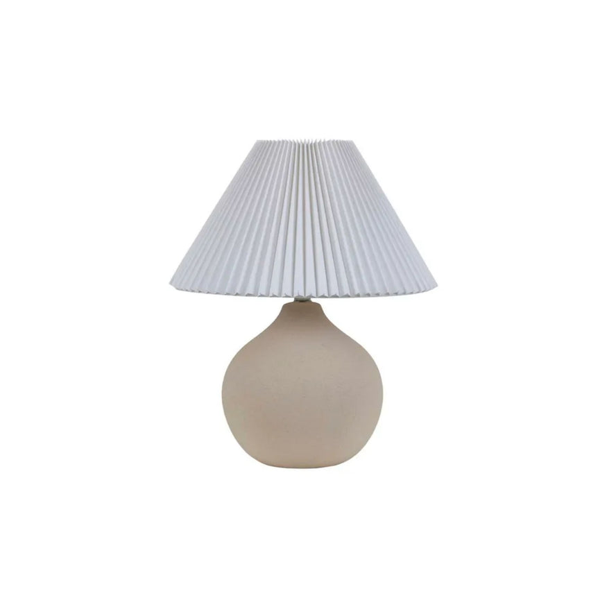 Lorne Ball Table Lamp in Nude Sand/White