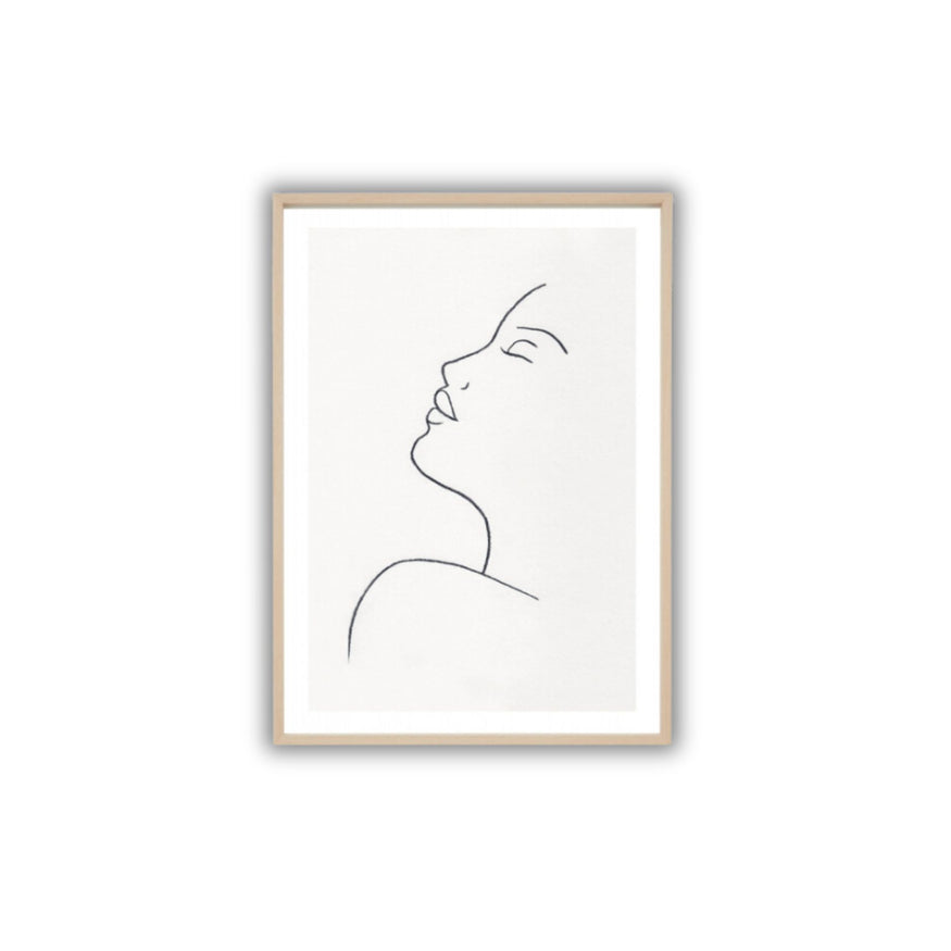 Natural Female Profile Print