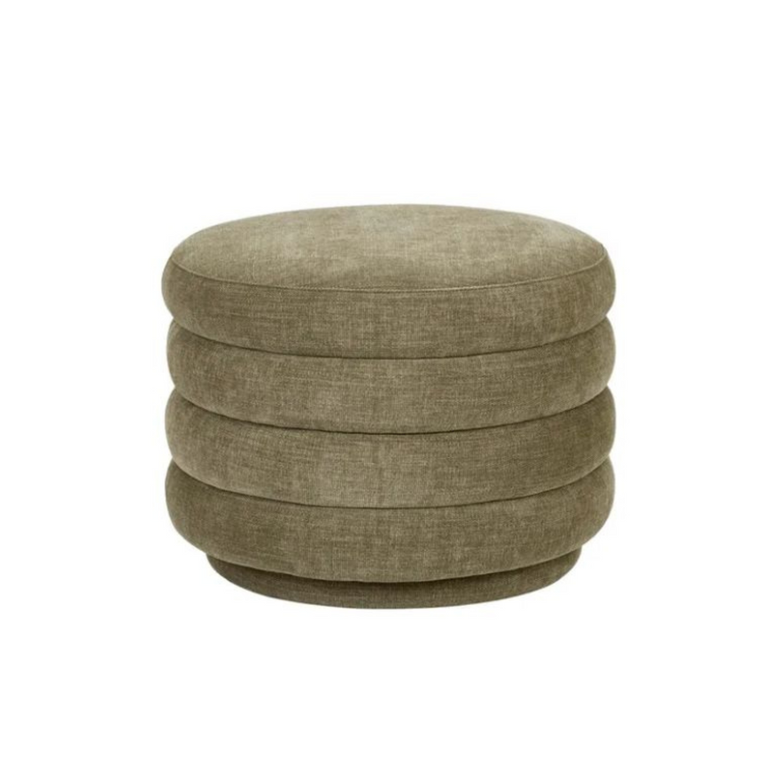 Kennedy Ribbed Ottoman in Copeland Olive