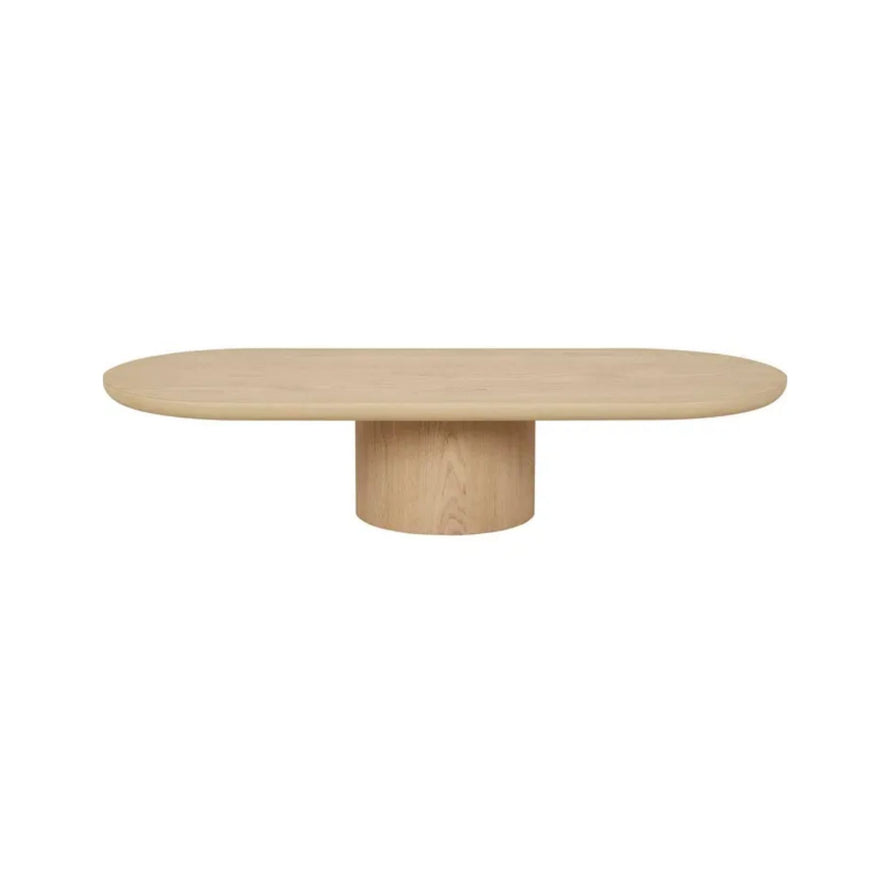 Seb Pedestal Coffee Table in Natural Oak