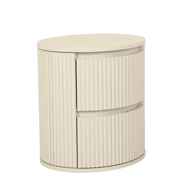 Benjamin Ripple Round Bedside in Putty