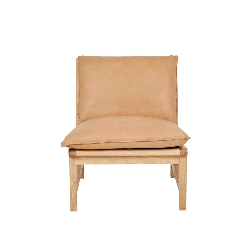 Sketch Cantaloupe Occasional Chair in Camel Leather