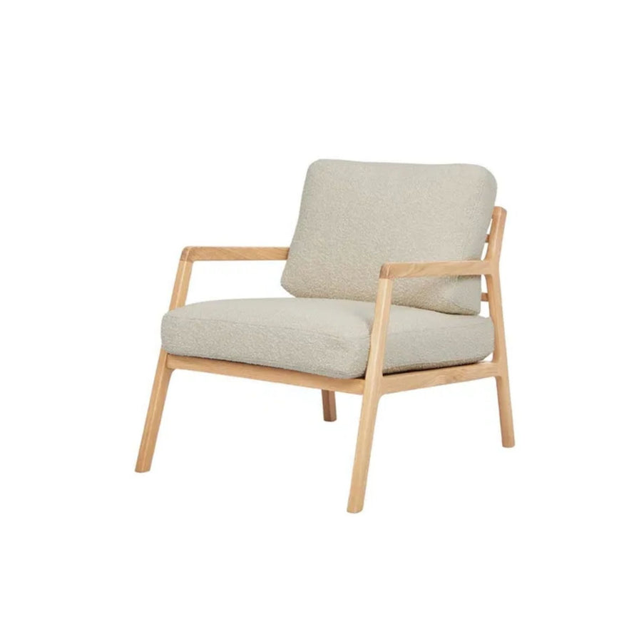 Sketch Nysse Occasional Chair in Milk Boucle & Light Oak