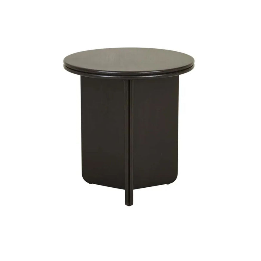 Solstice Slice Side Table in Black Oak