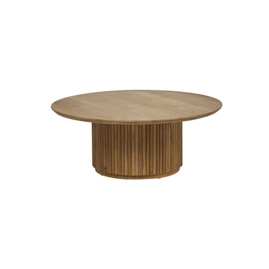 Tully Round Coffee Table in Natural Teak