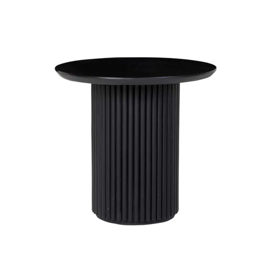 Tully Round Side Table in Ebony